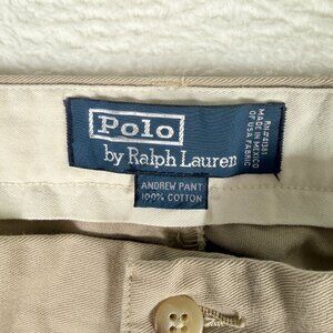 Polo Ralph Lauren Pleated Chino Andrew Pants Men's 40/34 (38/32) Cotton NWT